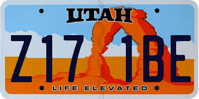 UT license plate Z171BE