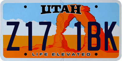 UT license plate Z171BK