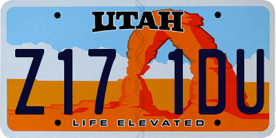 UT license plate Z171DU