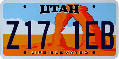 UT license plate Z171EB