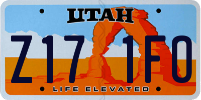 UT license plate Z171FO