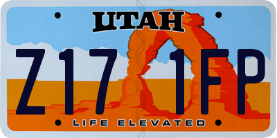 UT license plate Z171FP