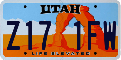 UT license plate Z171FW
