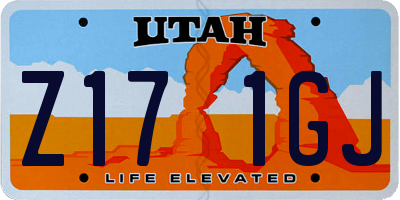 UT license plate Z171GJ