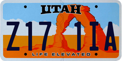 UT license plate Z171IA