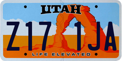 UT license plate Z171JA