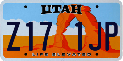 UT license plate Z171JP