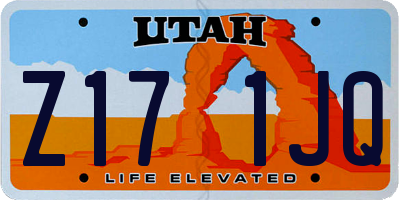 UT license plate Z171JQ