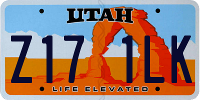 UT license plate Z171LK
