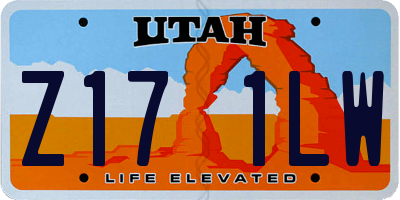 UT license plate Z171LW