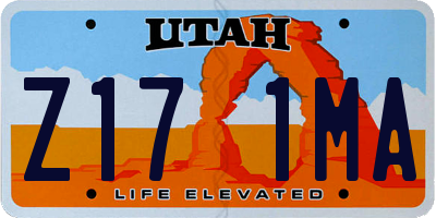 UT license plate Z171MA