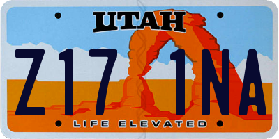 UT license plate Z171NA