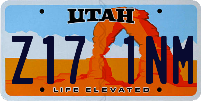 UT license plate Z171NM
