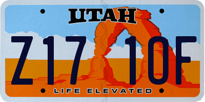UT license plate Z171OF