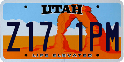 UT license plate Z171PM