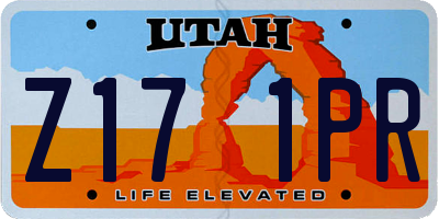 UT license plate Z171PR