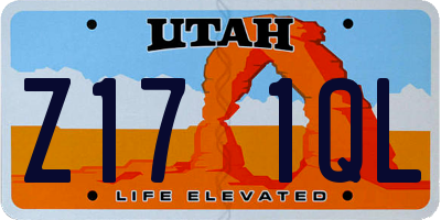 UT license plate Z171QL