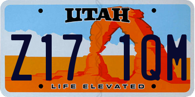 UT license plate Z171QM