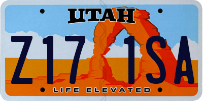 UT license plate Z171SA
