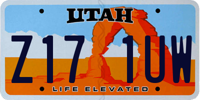 UT license plate Z171UW