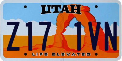 UT license plate Z171VN