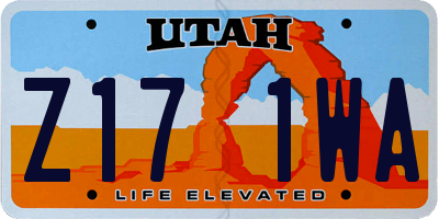 UT license plate Z171WA