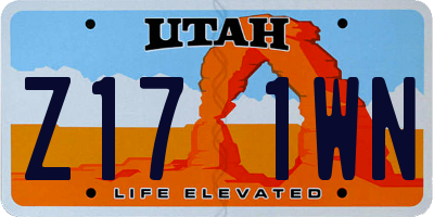 UT license plate Z171WN