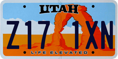 UT license plate Z171XN
