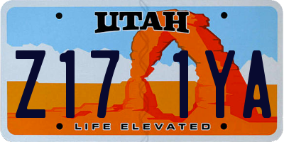 UT license plate Z171YA