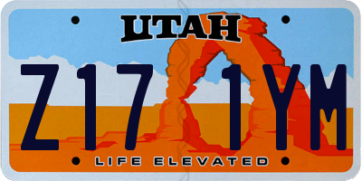 UT license plate Z171YM