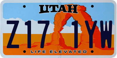 UT license plate Z171YW