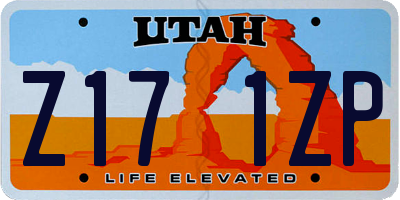UT license plate Z171ZP