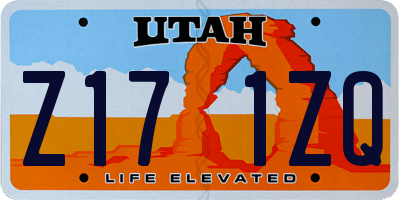 UT license plate Z171ZQ