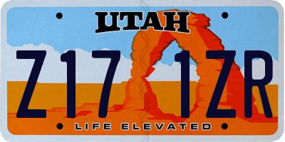 UT license plate Z171ZR