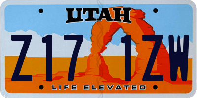 UT license plate Z171ZW