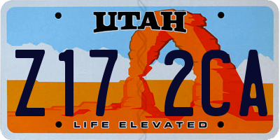UT license plate Z172CA