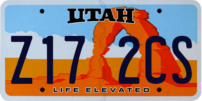 UT license plate Z172CS