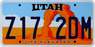 UT license plate Z172DM