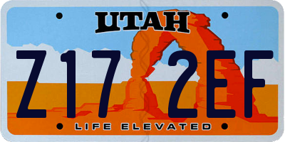 UT license plate Z172EF