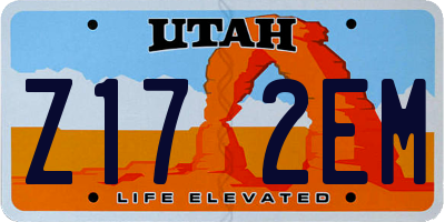 UT license plate Z172EM