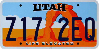 UT license plate Z172EQ