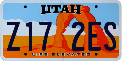 UT license plate Z172ES