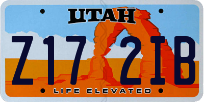 UT license plate Z172IB