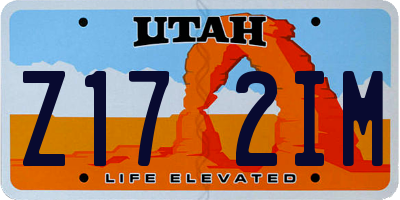 UT license plate Z172IM