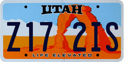 UT license plate Z172IS