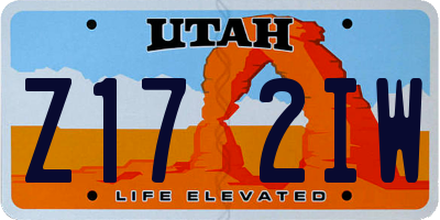 UT license plate Z172IW