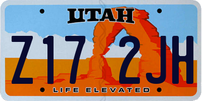 UT license plate Z172JH