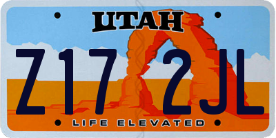 UT license plate Z172JL