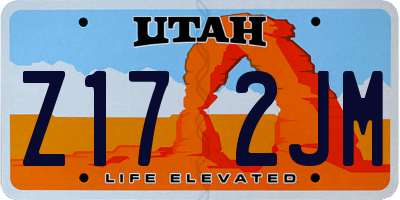 UT license plate Z172JM