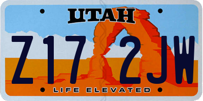 UT license plate Z172JW